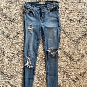 Free People high waisted skinny jeans